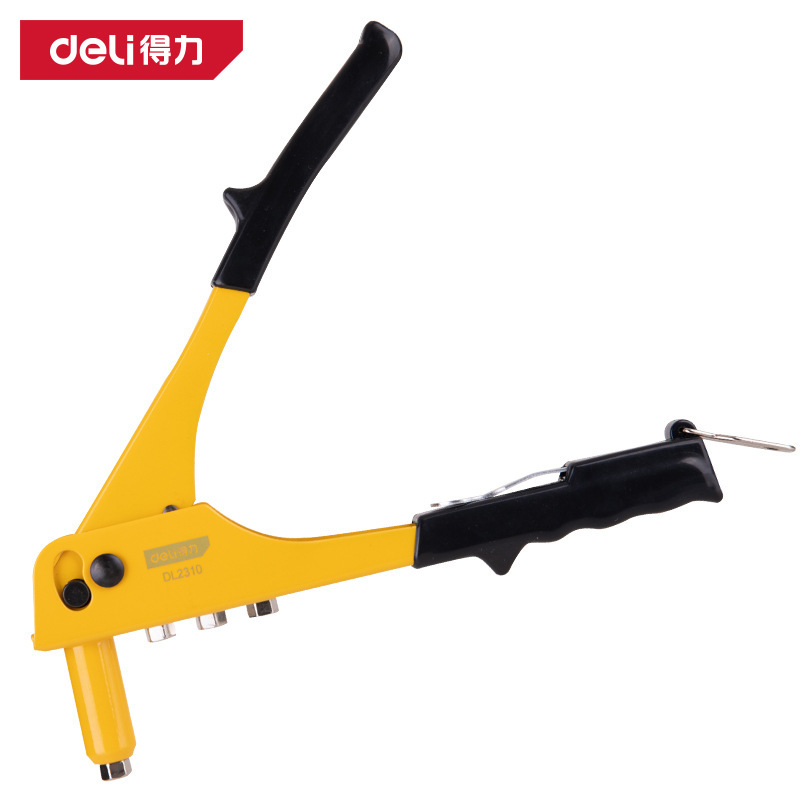 正品 得力deli DL2310单把拉铆枪2.4-4.8mm_4款导嘴(黄)(把)工具