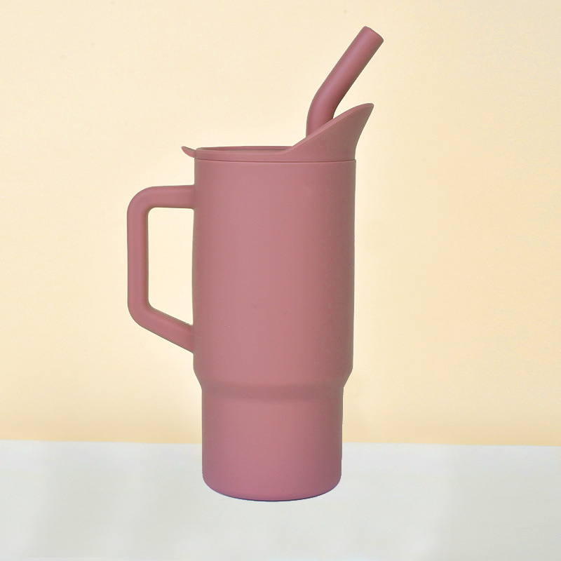 Tazas de silicona transfronterizas para niños más de 6 meses, tazas de boca de pato para bebés, tazas de paja resistentes a la asfixia, venta directa de fabricantes