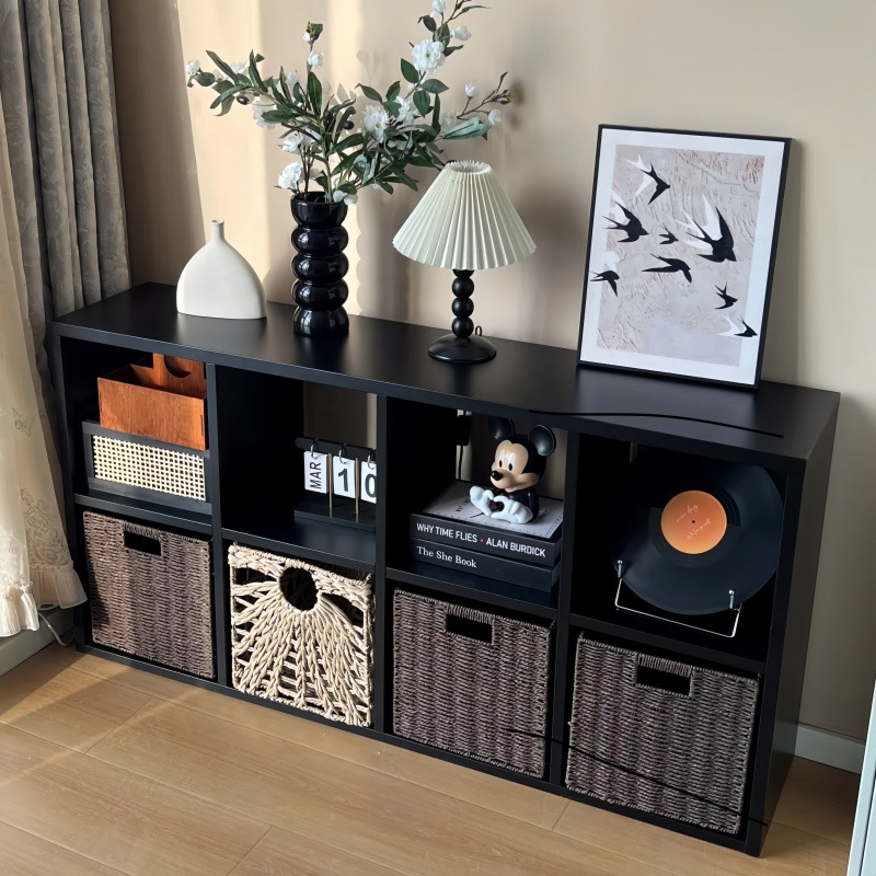 Bookcase Grid Cabinet Solid Wood Bookcase Kalike Grid Cabinet Sofa Side Cabinet Living Room Combination Cabinet High Quality Storage Cabinet