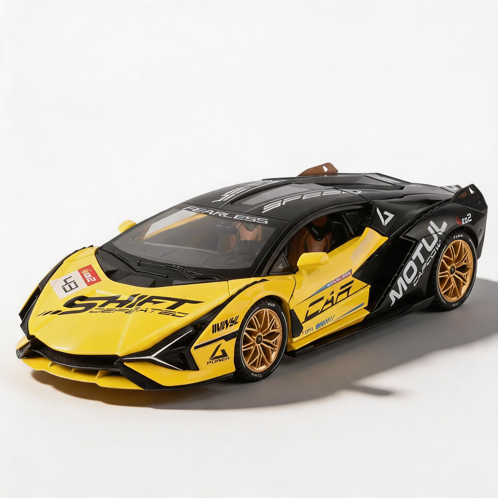 1:18 Modelo de aleación de relámpago de circuito de Lanbo, sonido y luz, exhibición insignia de la tienda de modelos de flores dinámicas exclusivas