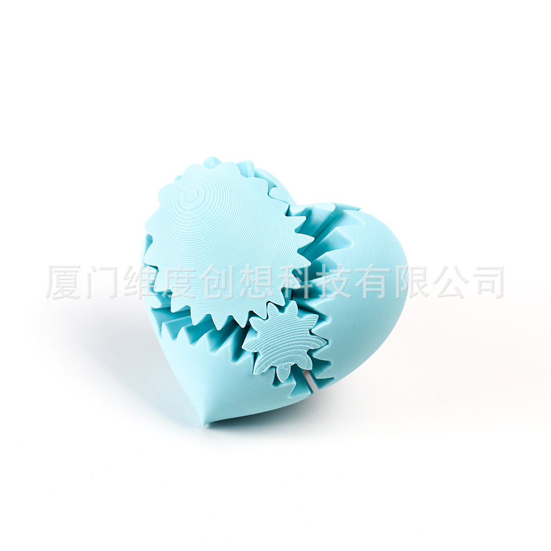 Transfronterizos amor en forma de corazón Gear Ball 3D impresión reducción de presión juguetes adornos regalos de San Valentín bola giratoria