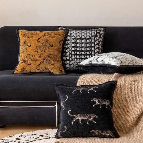 Medieval-style sofa pillow cover living room sample room decoration cushion bed headboard bed backrest high-end feel