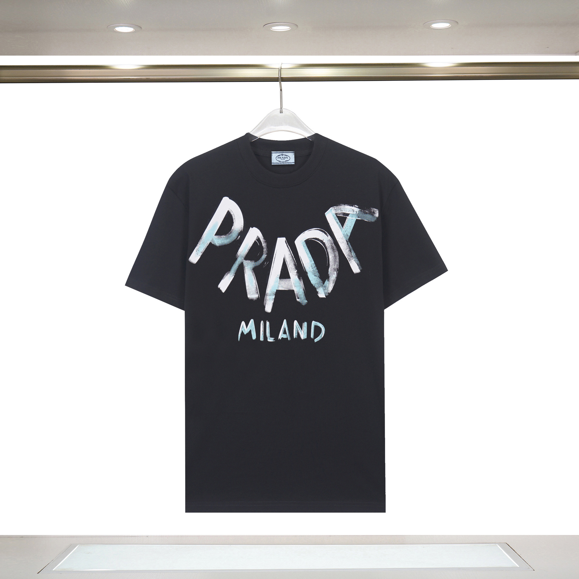 Moda transfronteriza Pujia pareja de manga corta tendencia de verano personalidad creativa color PRA letras impresas camiseta femenina