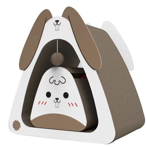 Wanling Cat Scratch Pad Twelve Zodiac Rabbits and Cats Scratch Pad No Dust Standing Durable Paper Cat Nest Nail Sharpening Tool