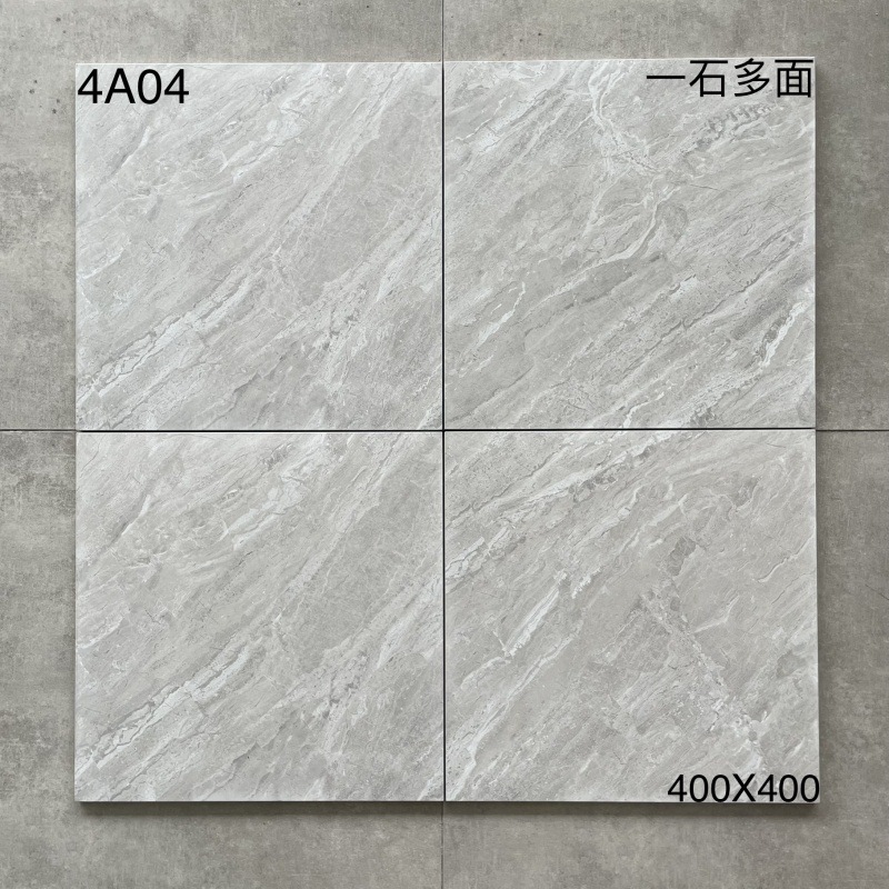 キッチントイレの床タイル400x400滑り止め耐摩耗性床タイルバルコニータイル浴室模造古煉瓦グレー|undefined