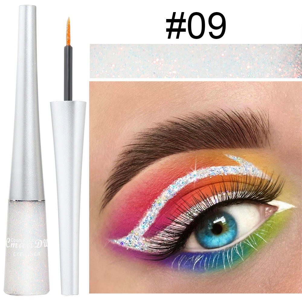 Neue Stil 16-farbe Bunte Pailletten Shiny Glitter Pulver Flüssigkeit Eyeliner display picture 13