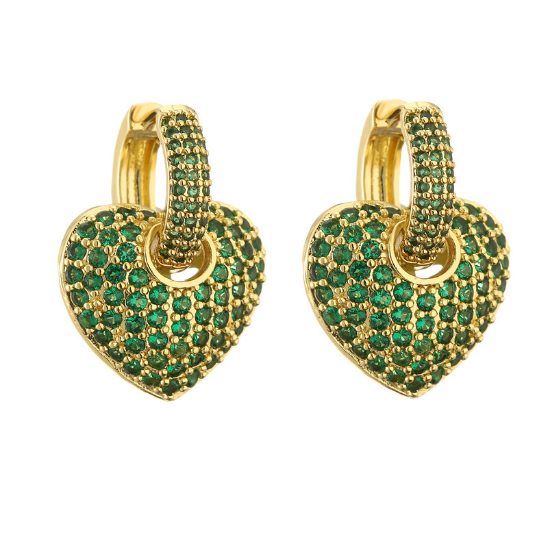 Corazón verde del melocotón