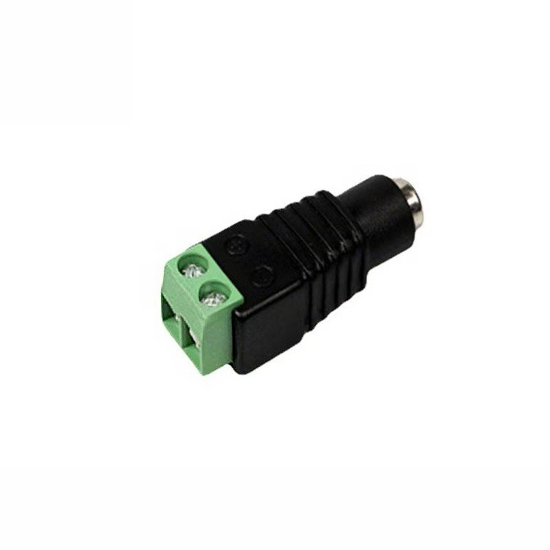 Lámpara LED con cabeza sin soldadura dc5.5 * 2.5 enchufe de acoplamiento de energía DC del terminal macho y hembra de cableado de alambre de presión verde femenino image 4