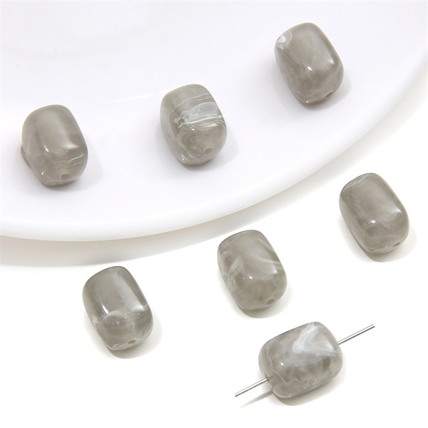 Acrylic amber rectangular beads