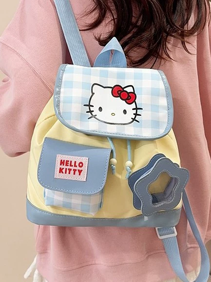 Hello Kitty, карманный рюкзак, универсальная сумка, затягивающийся шнурком