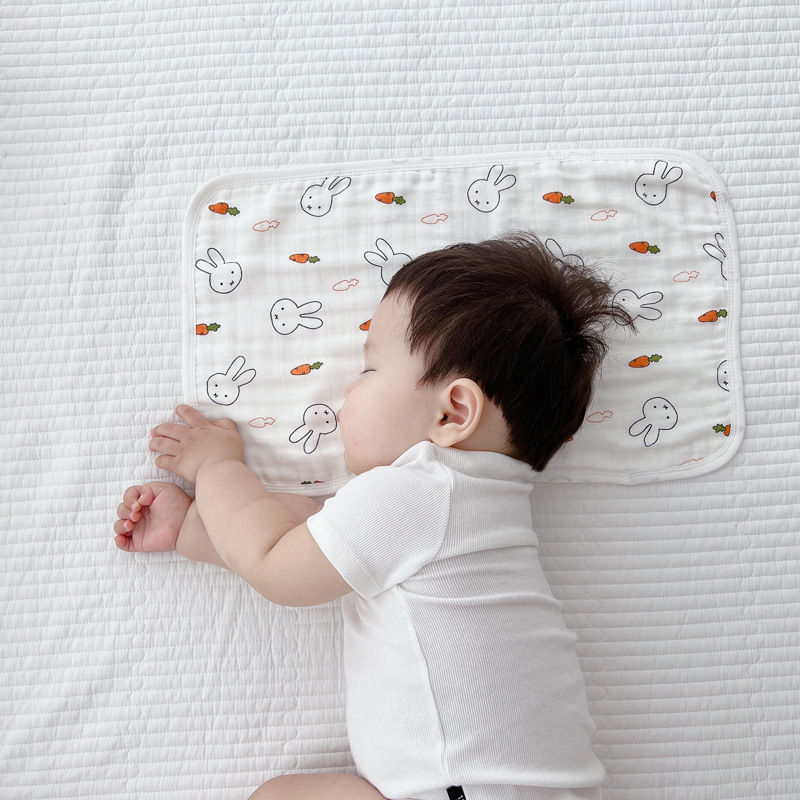 Eight Layer Bamboo Cotton Baby Gauze Pillow Towel Children's Pillow Headscarf Newborn Baby Cloud Pillow Pillow Low Pillow