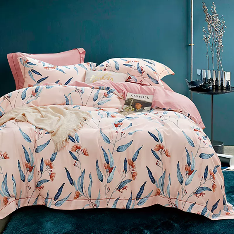 天丝磨毛布定制 梭织2.5米宽幅磨毛印花布料 莱赛尔天丝磨毛布