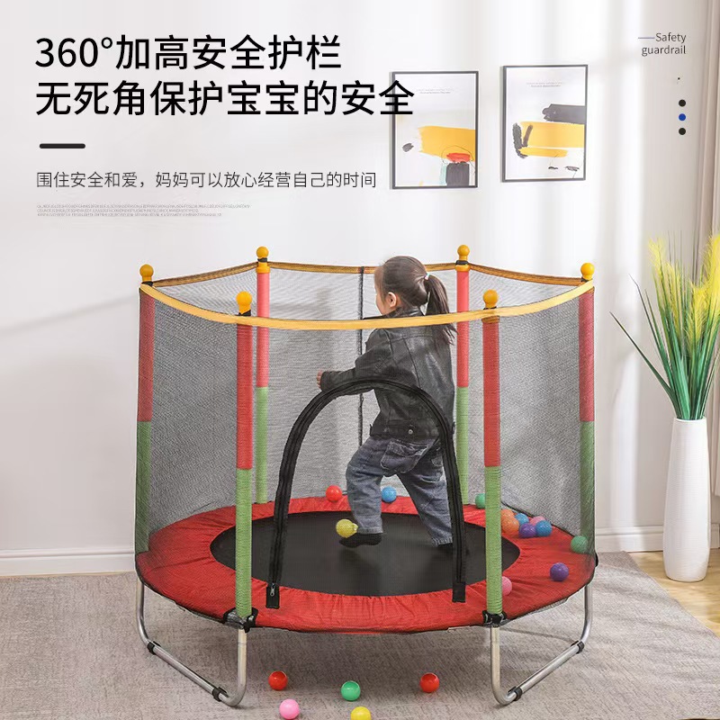 Trampolín infantil en forma de U con red protectora, trampolín de ejercicio para exteriores