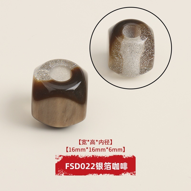 芬锦饰品树脂四方方块方形大孔珠子串珠穿珠鞋饰|undefined