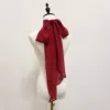 Polka dot pink silk scarf