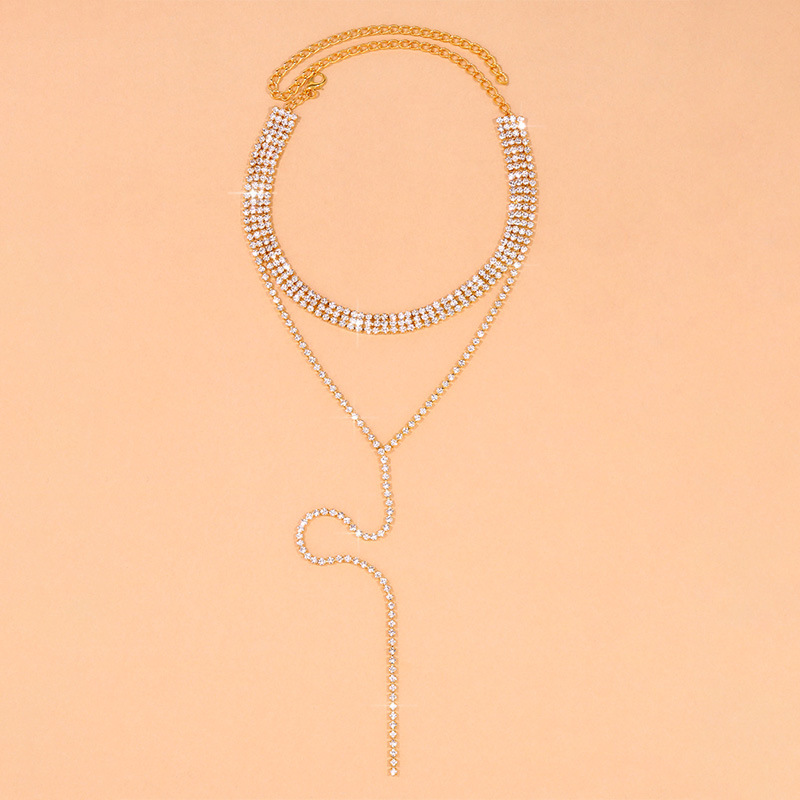 Elegant Lady Geometric Rhinestone Women's Long Necklace display picture 4