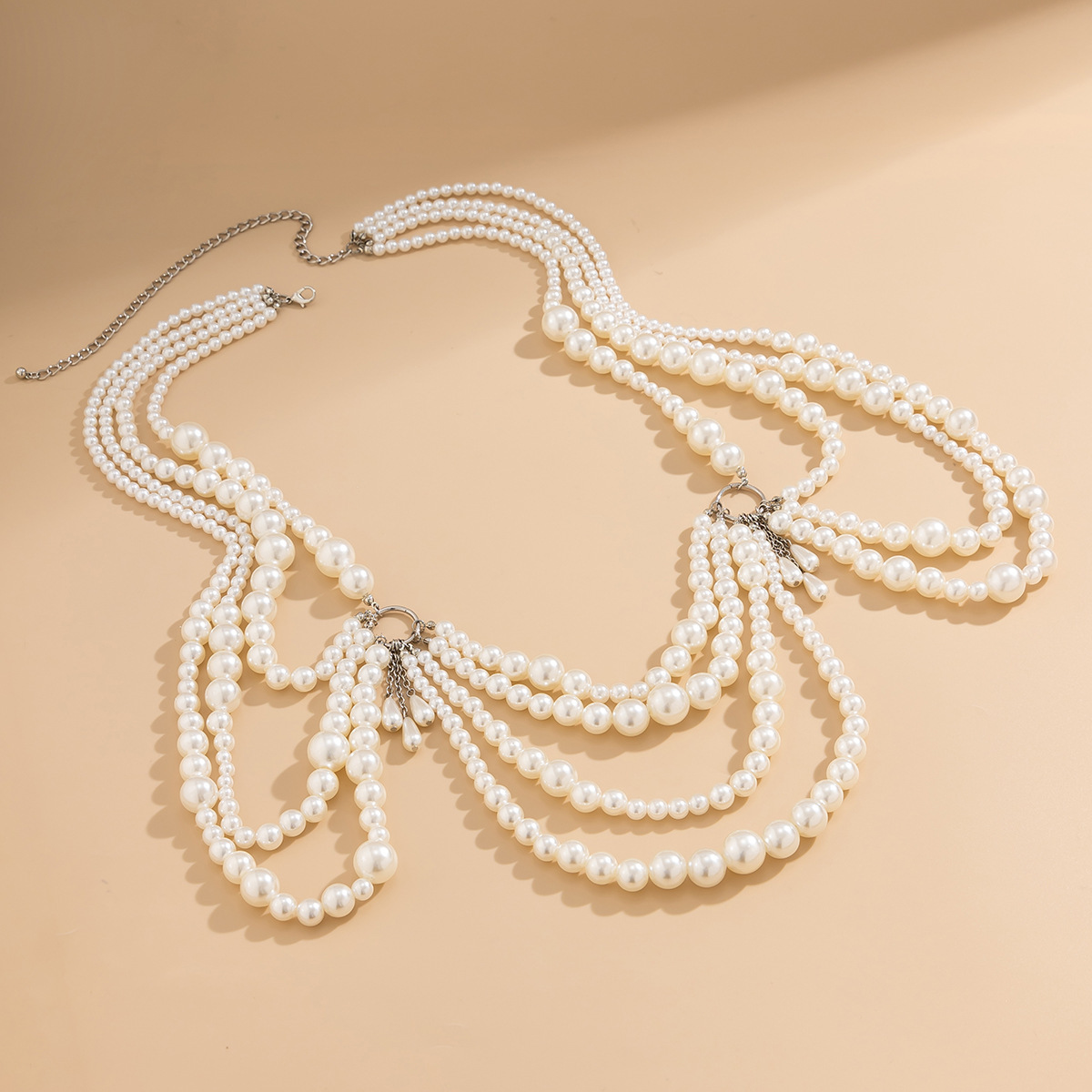 145g Weight Waist Chain Classification 1 Piece Quantity Holiday, Beach Occasion Plastic Material Pearl Pattern Women's Gender Tassel Design Elegant, Sexy Style Elegant Sexy Pearl Plastic Tassel Women's Chain Belts 40