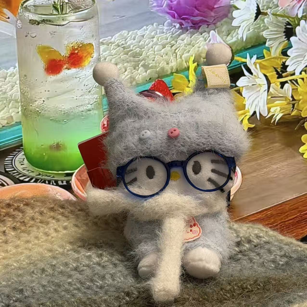 Amor hellokitty muñeca colgante llavero colgante bolsas de regalo bolsas de peluche lindo muñeca colgante lindo