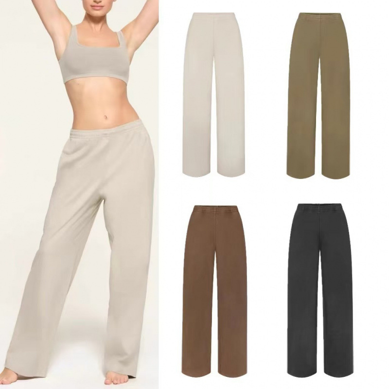 Skims Kardashian Outdoor Jersey Pant Elastic Casual Pants Loose Cotton Home Pants