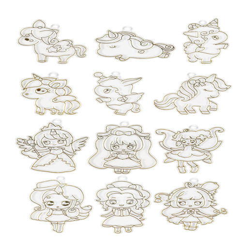 Children's no-bake glue painting girl's handmade diy production no-examination coloring pendant crystal painting Lunberg painting toys