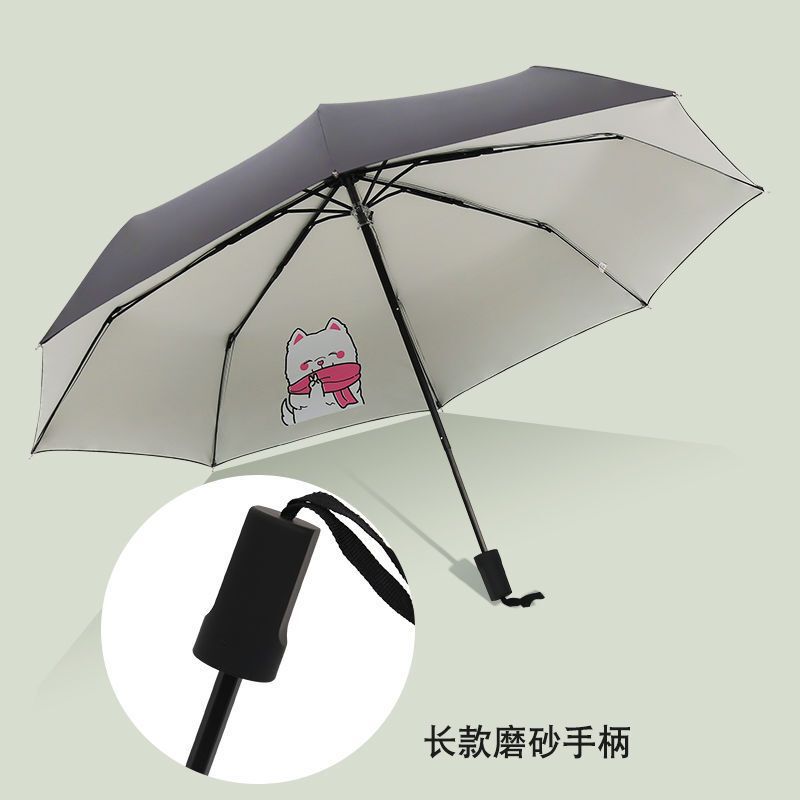 Sun Umbrella, Sunny Umbrella, Sun Protection Foldableing Harajuku Style Dual-Purpose Girl and Boy Cute Anti-Uv Parasol Ins