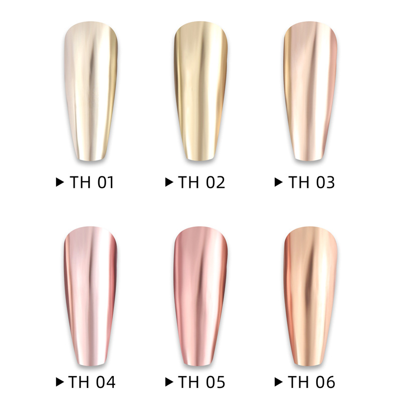 Amazon Venta caliente manicura cojín de aire pluma mágica oro de lujo sólido espejo mágico polvo espejo harina mágica cojín de aire pluma