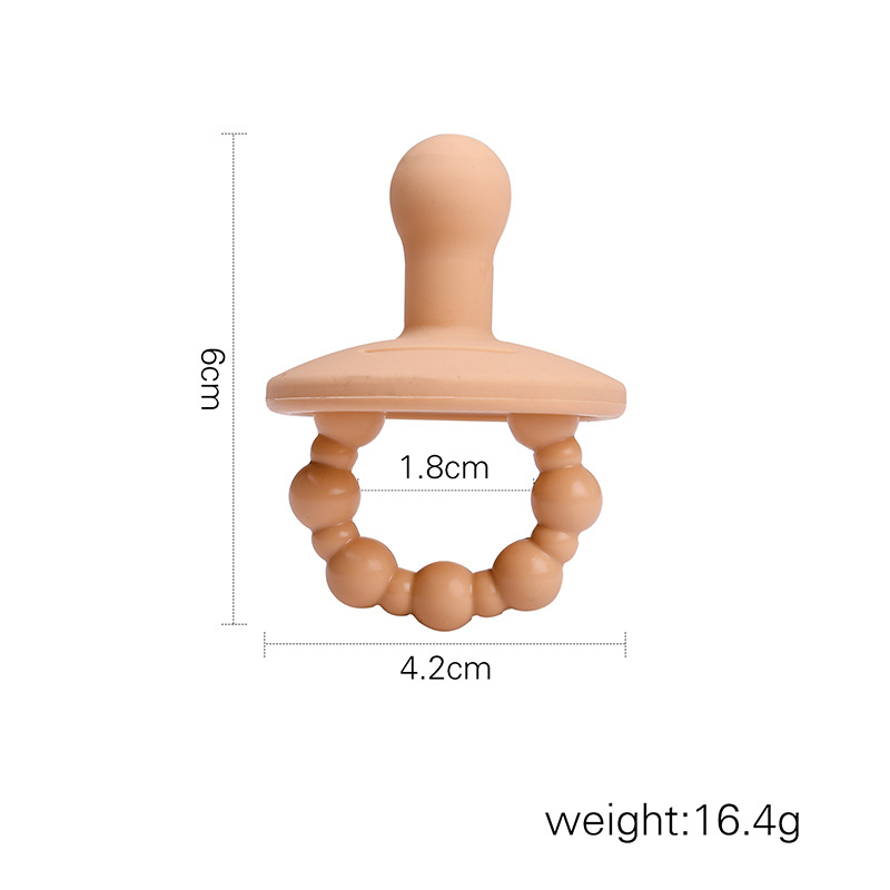 Chupete sonriente de silicona de grado alimenticio, anti-flatulencia, pezón de simulación súper suave, chupete, cadena de chupete para dormir