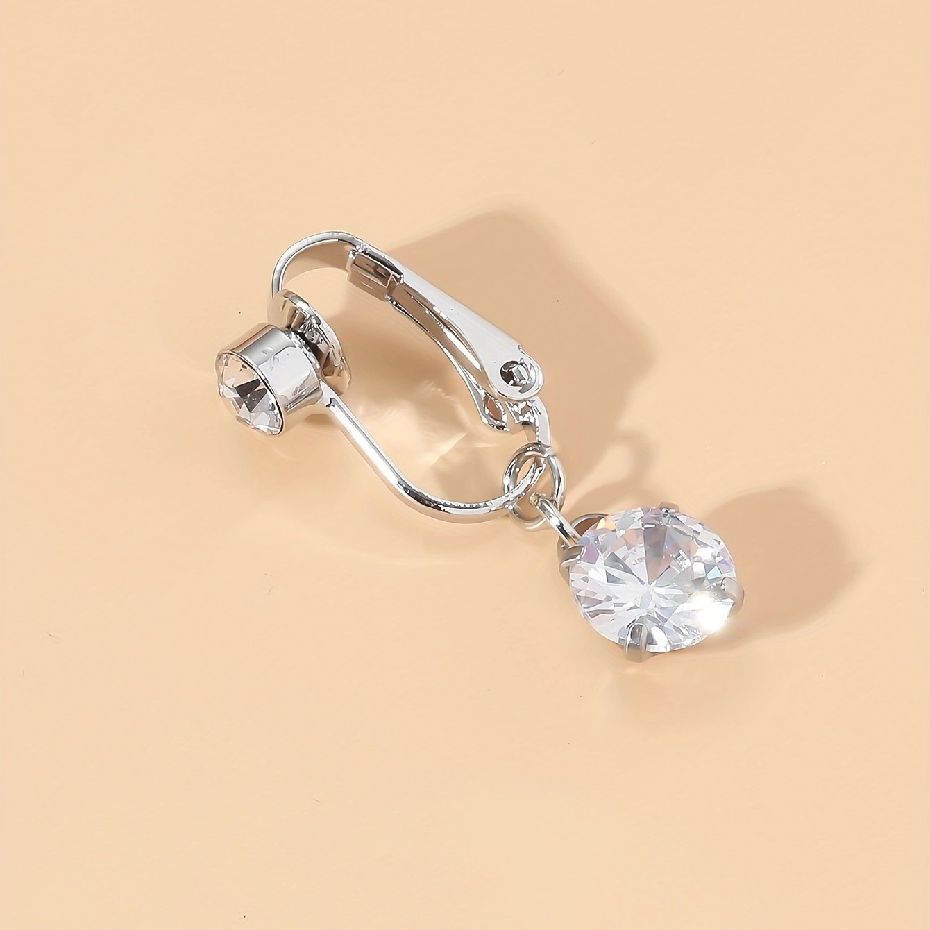 Zirkon Bauchnabelpiercing Ohne Stechen - Elegantes Schmuckstück_voghion.com