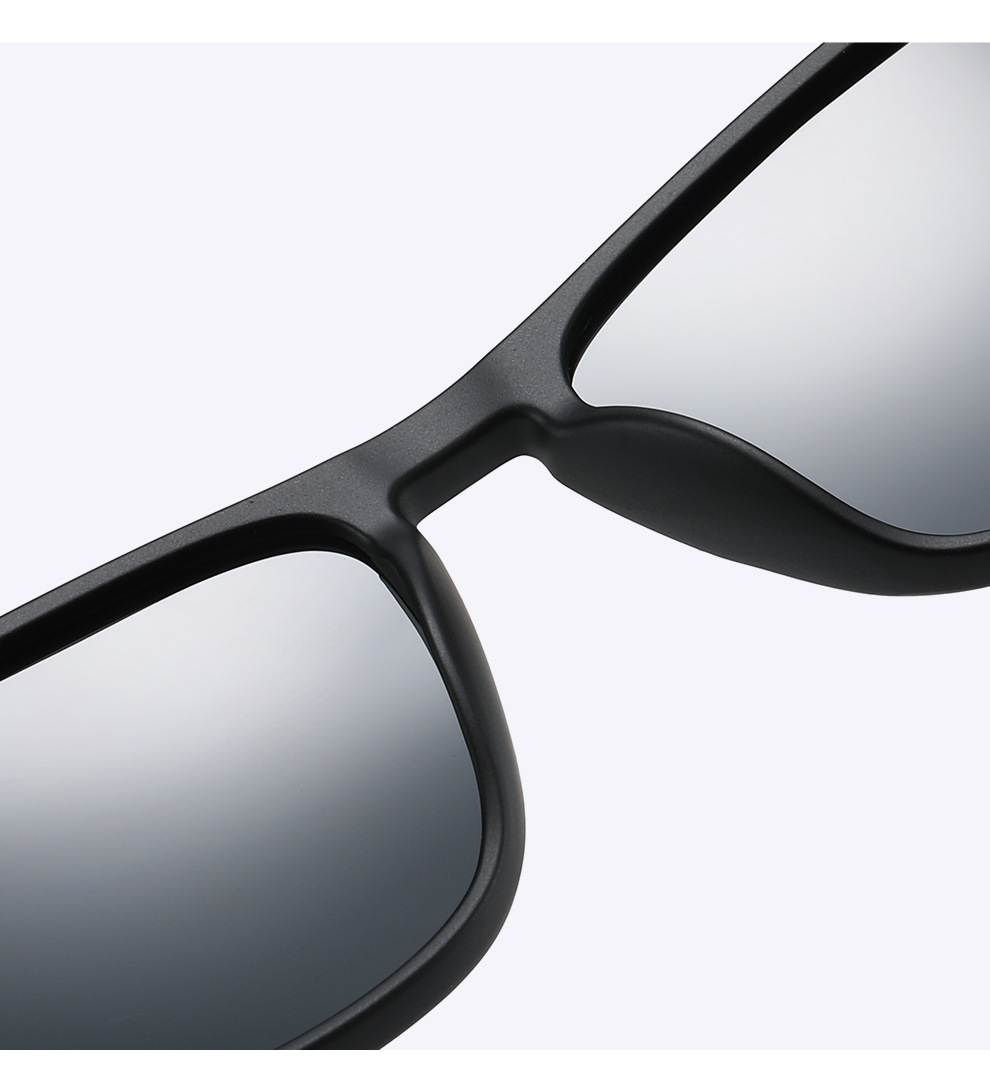 Outdoor, Fishing Occasion Unisex Gender Fashion Style Fashion UV400 Protection Resin Square Full Frame Men's Sunglasses