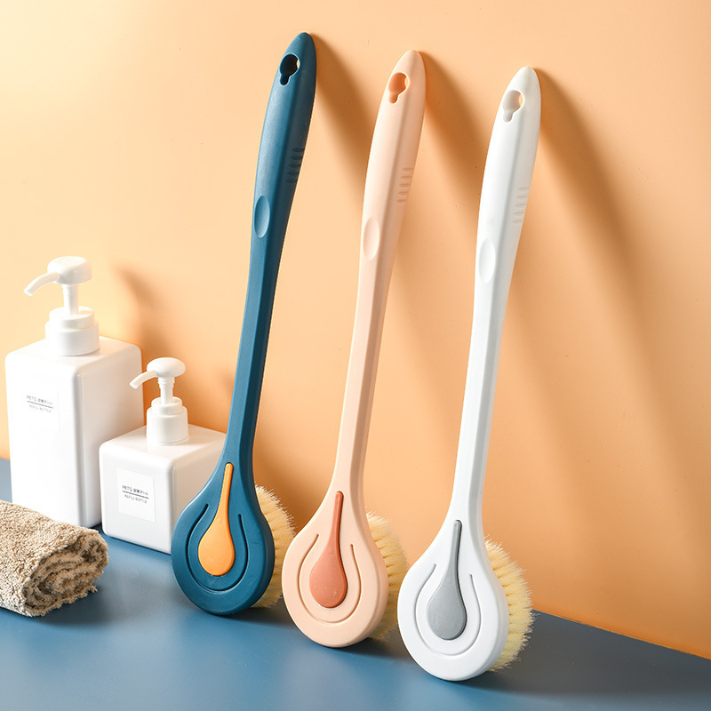 Bath Brush with Long Handle, Soft Bristles, Back Scrubber Ball Brush, Mud Scrubber, Bath Tool for Scrubbing Without Help, Back Scrubber Brush, Bath Brush