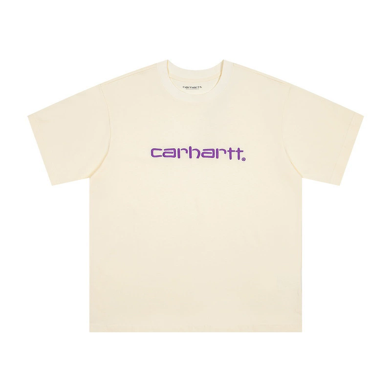 Классический рабочий стиль футболка Carhartt из чистого хлопка, плотная дышащая ткань, та же стилистика для мужчин и женщин, уличная мода Kahart с коротким рукавом