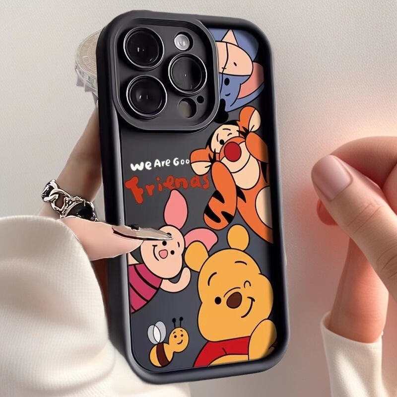 Winnie the Pooh Case Suitable for Apple 17 Pro Max iPhone 16 Japanese and Korean Style Ins15 Cross-Border 14 European and American Style 13