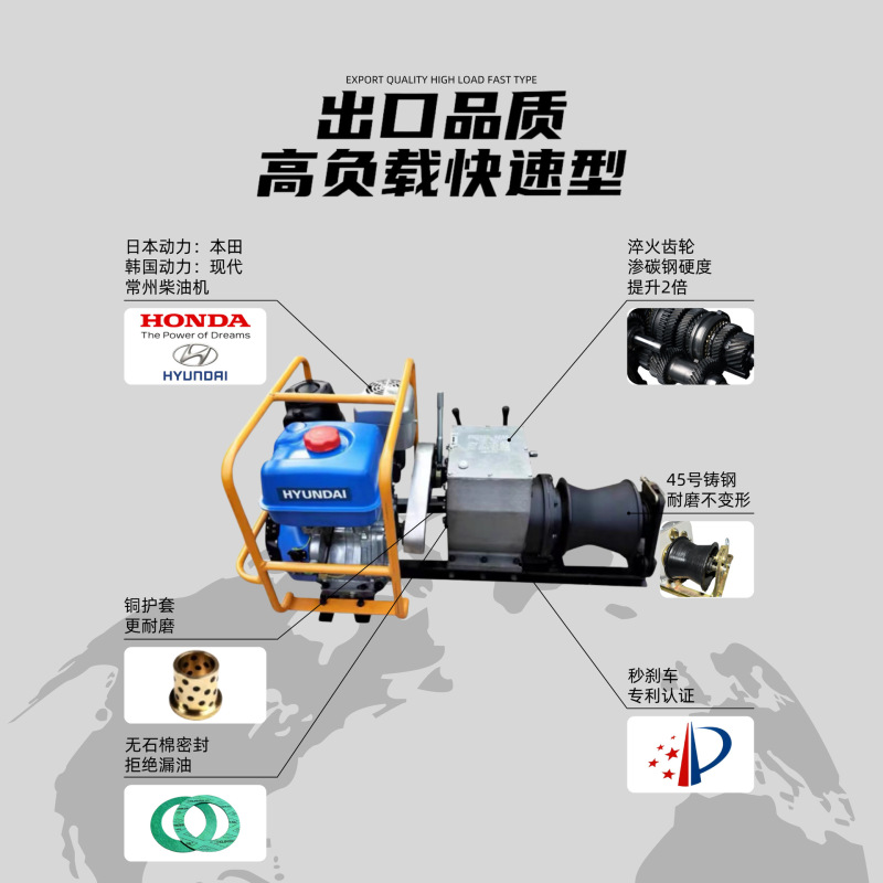 マガバーローリングミル、手動手回しウインチ、木材牽引、電力専用、Xiangtanモデル、空冷、水冷トランスミッション|undefined
