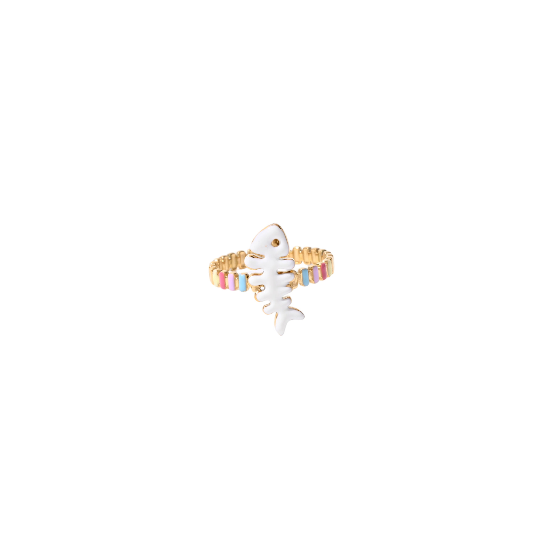 TENA Europa y América nicho de acero inoxidable transfronterizo diseño fresco azul goteo marino serie de anillo de joyería de mano de alta calidad
