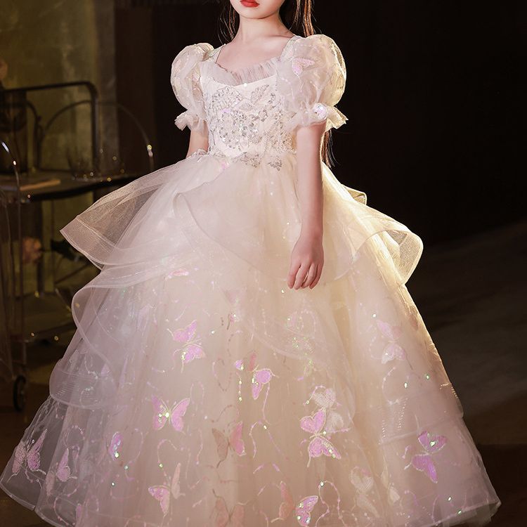 Abito da festa da principessa per bambine, elegante abito formale per recital di pianoforte, presentazioni ed eventi speciali. Abbigliamento per neonate (0-3 anni)._voghion.com