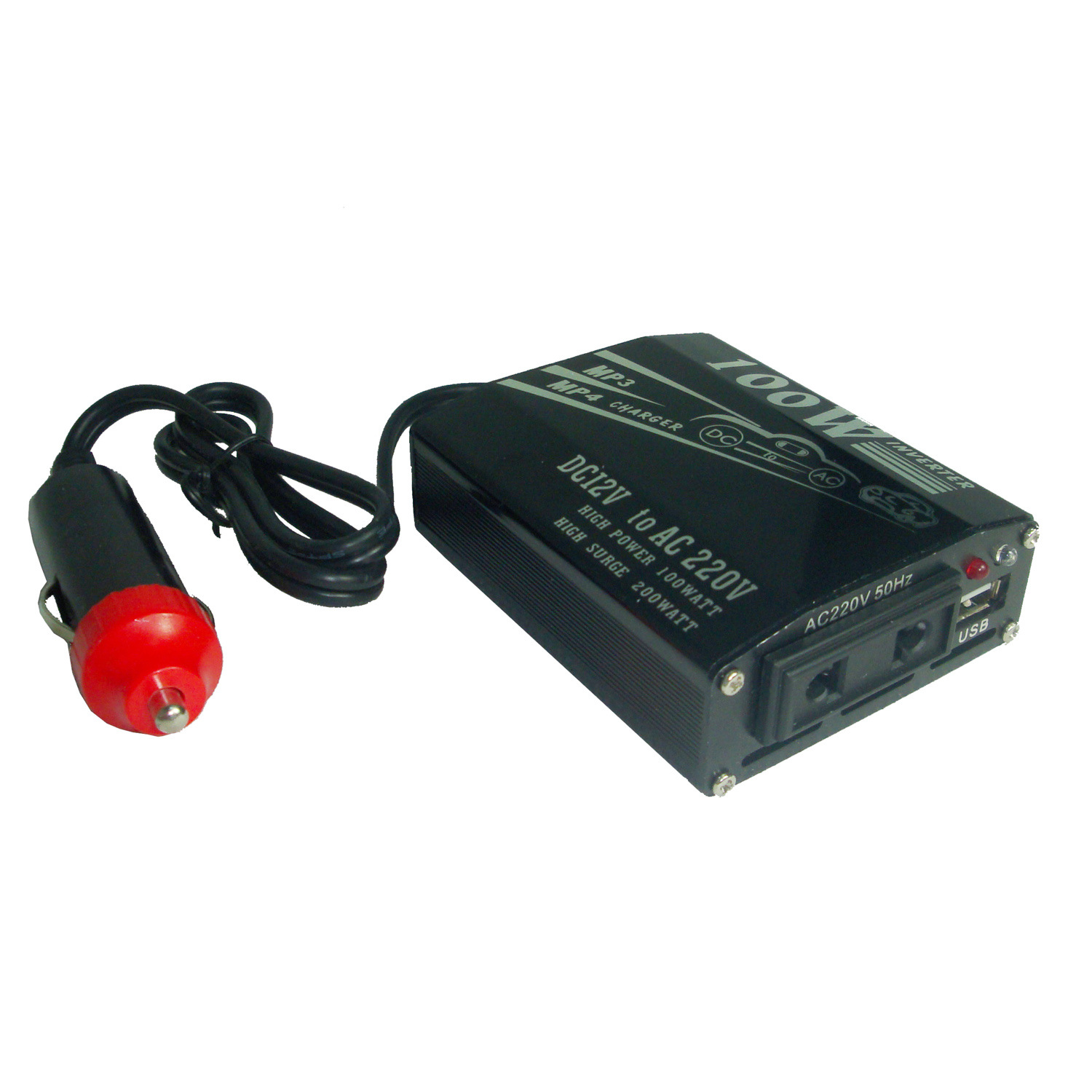 12V 100W 车载电源转换器 车载逆变器带USB