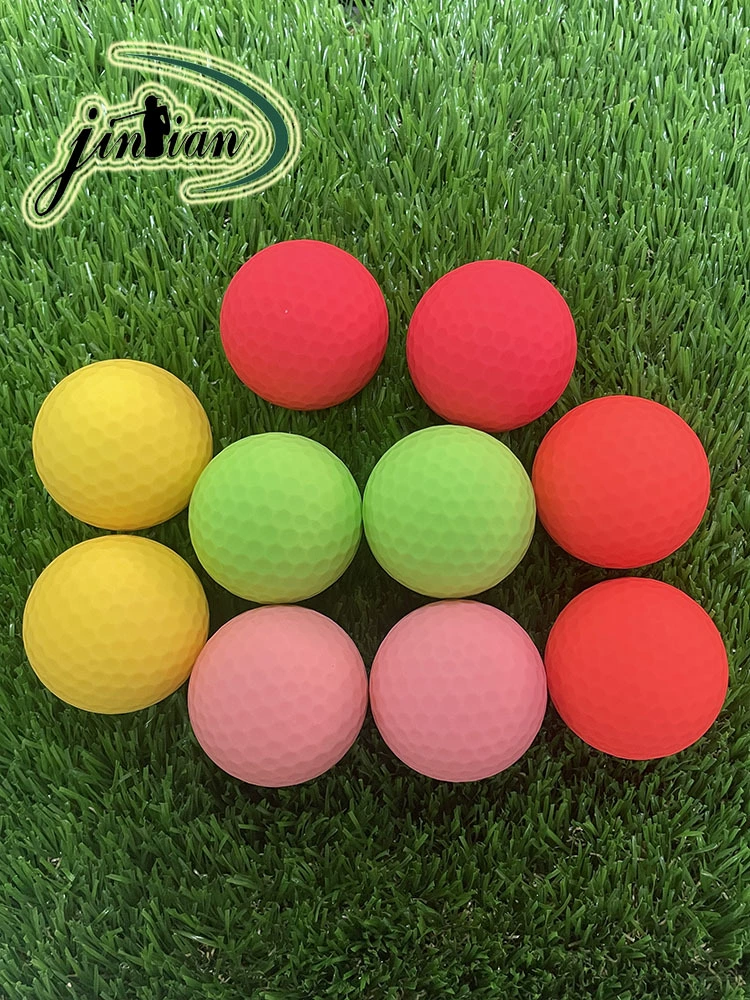Golf colored balls, matte PU double-layer competition balls, long-distance competition balls, multiple colors available, factory direct sales