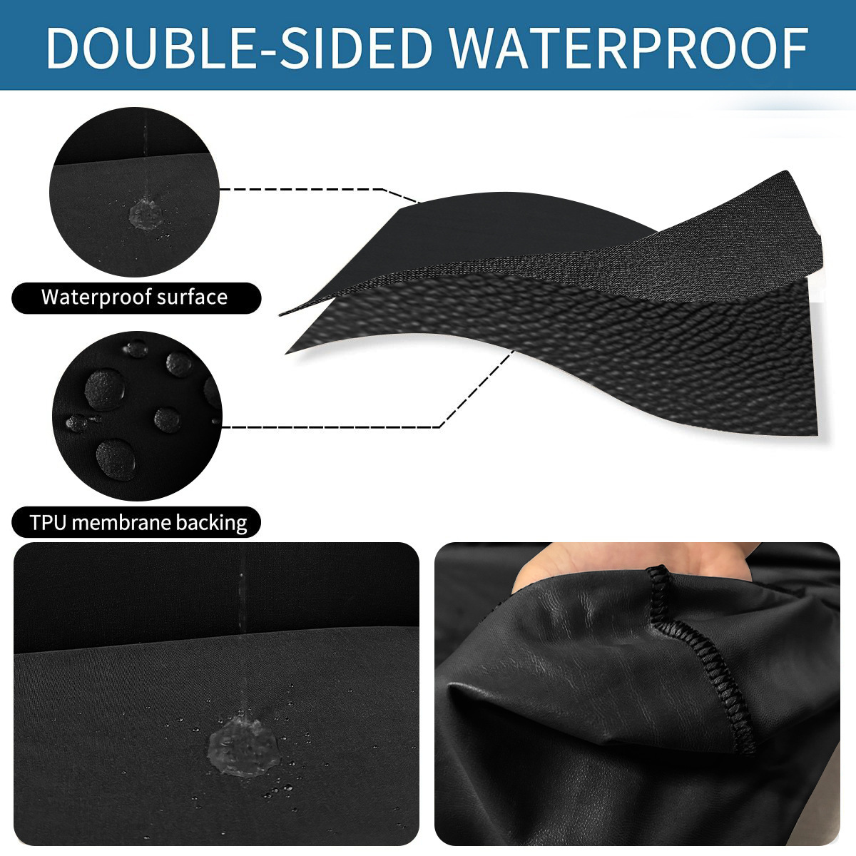 Cross-border New TPU Coated Waterproof Milky Silk Sofa Seat Cushion Cover Full Wrapping Elastic Outdoor Combination Sofa Cover Slipcover