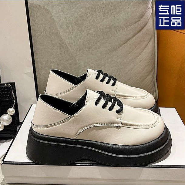 Женские кожаные туфли на толстой подошве, весна-осень 2025, новые универсальные, в британском стиле преппи, туфли JK, женские повседневные туфли на шнуровке