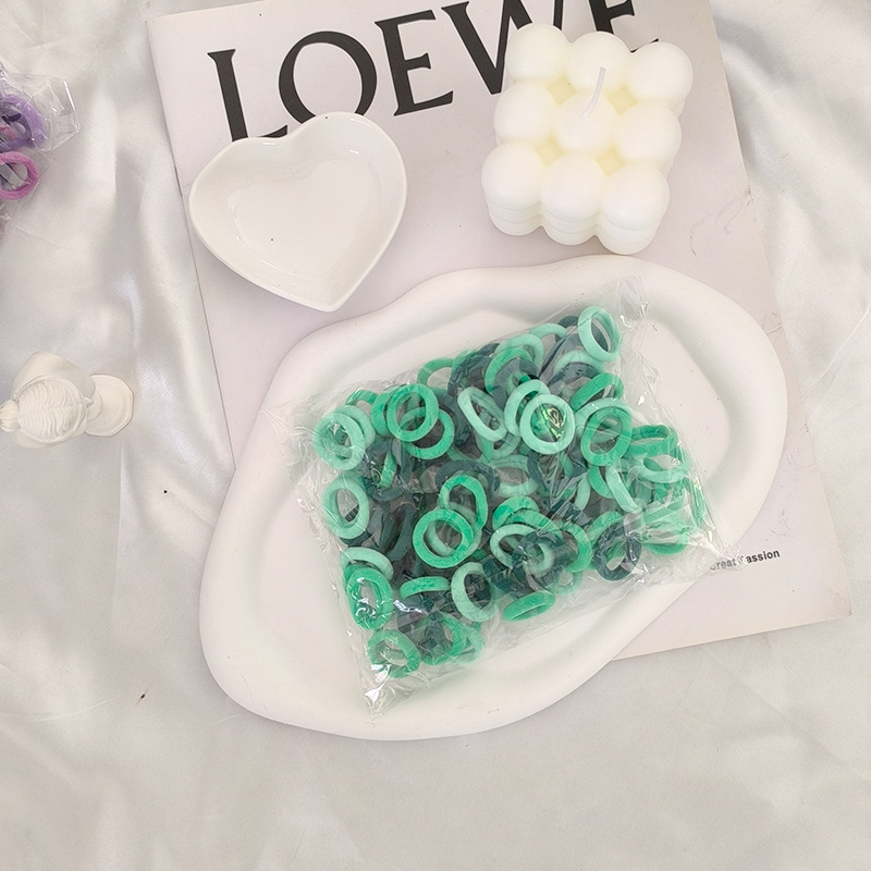 Solo al por mayor cuerda de pelo negro banda de pelo femenino estilo coreano alta elasticidad no duele el pelo banda de goma corbata alta Cola de Caballo accesorios para el cabello del bebé