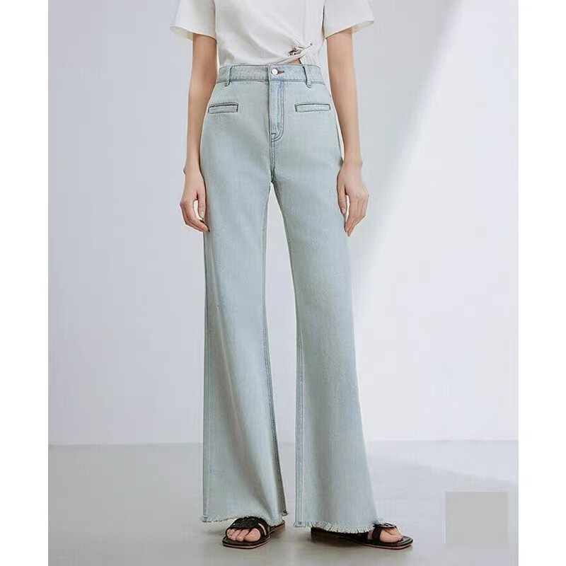 [Clearance of Discontinued Sizes] Lang Series French Retro Flared Slimming Pants for Women 2026 Summer New Denim Jeans