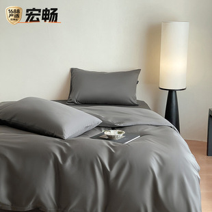 Category a Maternal and Infant Grade 100-Count Xinjiang Long-Staple Cotton Pure Cotton Pure Color Single Product Quilt Cover Bed Pure Cotton Satin Four-Season Style