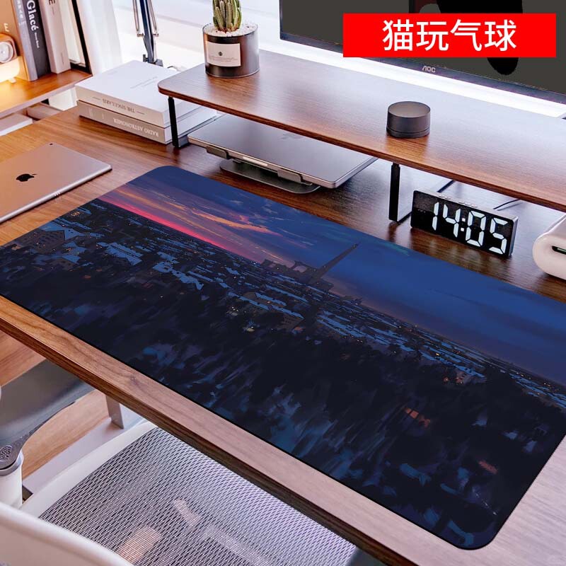 マウスパッド特大山岳風景キーボードパッド特大厚手縁取り大型デスクパッド一件代発|undefined