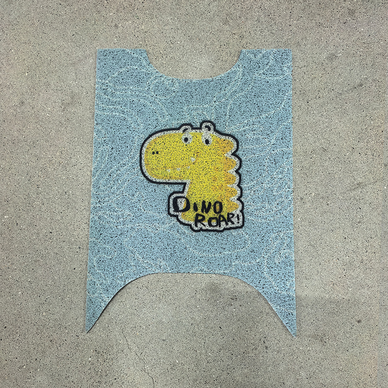 Waterproof Foot: Yadi Electric vehicle foot mat - yellow-dinosaur