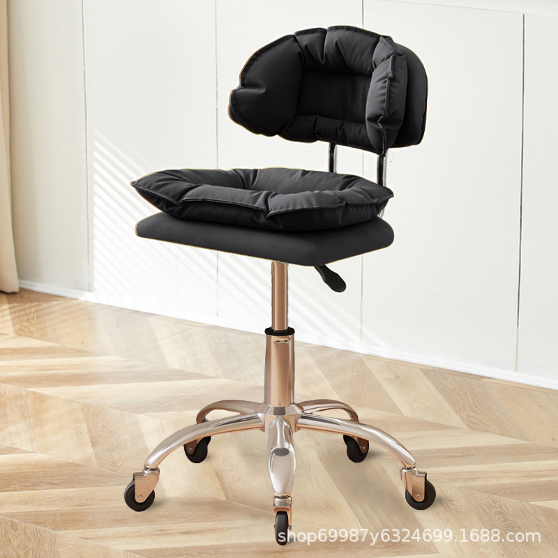 Silla de belleza, taburete especial para uñas y pestañas, respaldo de peluquería, silla elevable, taburete de tocador de dormitorio para niñas en casa