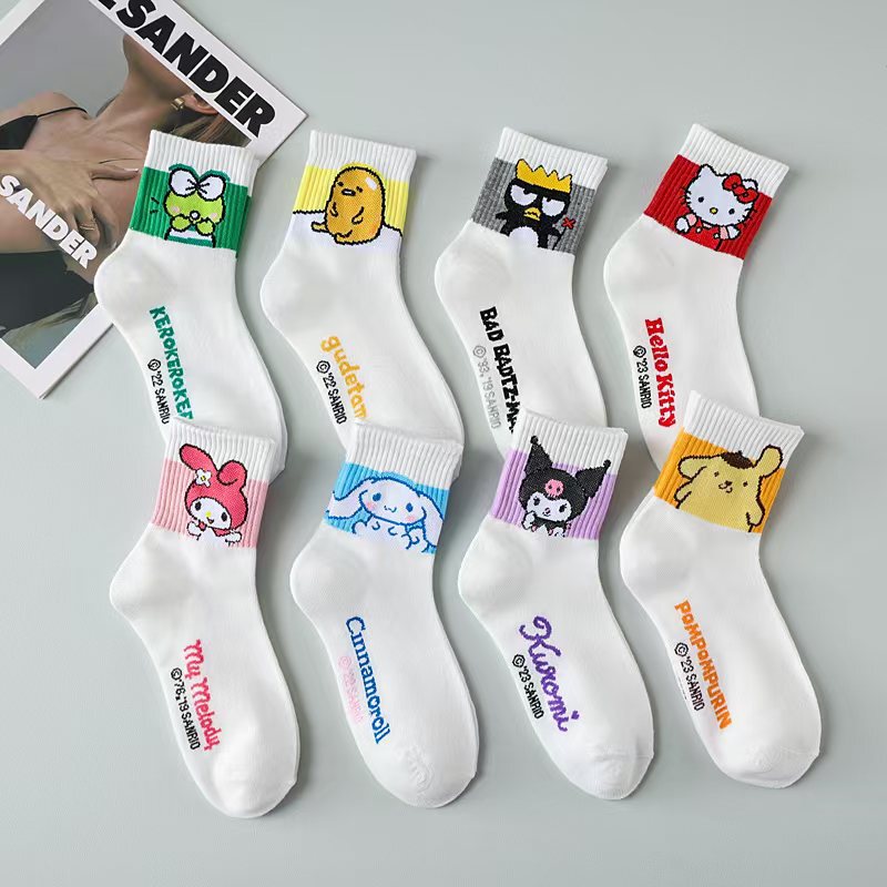 Sanrio Korea cute sports women's socks autumn and winter new cartoon animal women's socks manufacturers wholesale