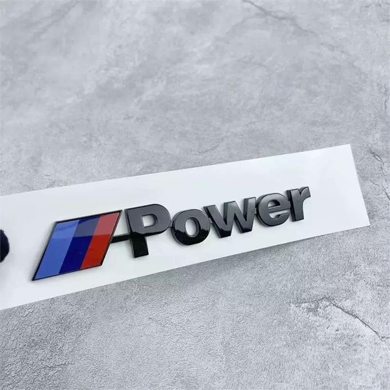 Special BMW emblem, Mpower rear badge, for 1 Series, 3 Series, 5 Series, 7 Series, X1, X2, X3, X4, X5, and X6 models; rear emblem sticker