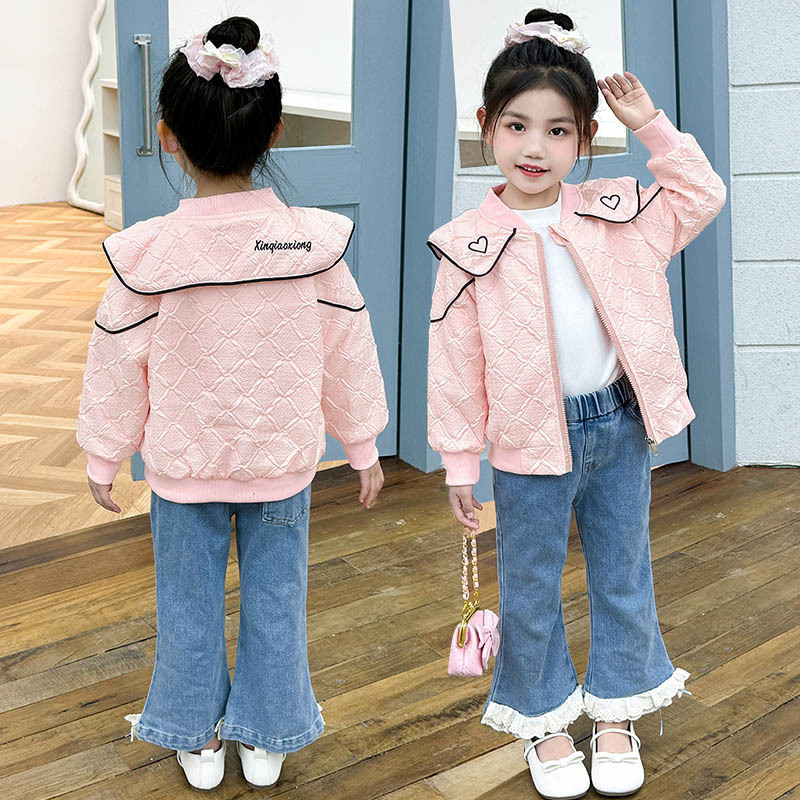 女の子の秋の服のコートの女の子の韓国版の洋気のファッションネットのジャケットの女性の赤ちゃんのカジュアルなファッションの春と秋の上着|undefined