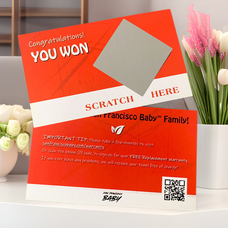 感谢评价英文亚马逊售后卡刮奖卡卡ebay刮刮卡跨境专用