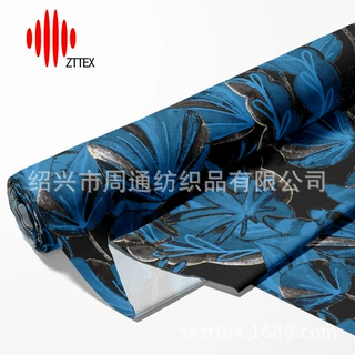 ZTTEX 印花来图来样 绍兴柯桥纺织 80支棉锦弹力贡缎双染色布